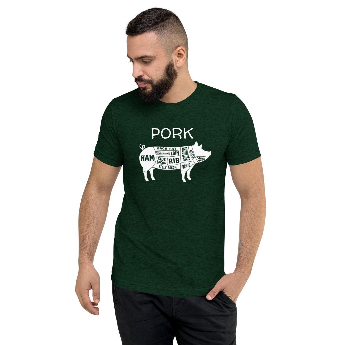 Pork Pig Butcher Chart Short Sleeve T-Shirt