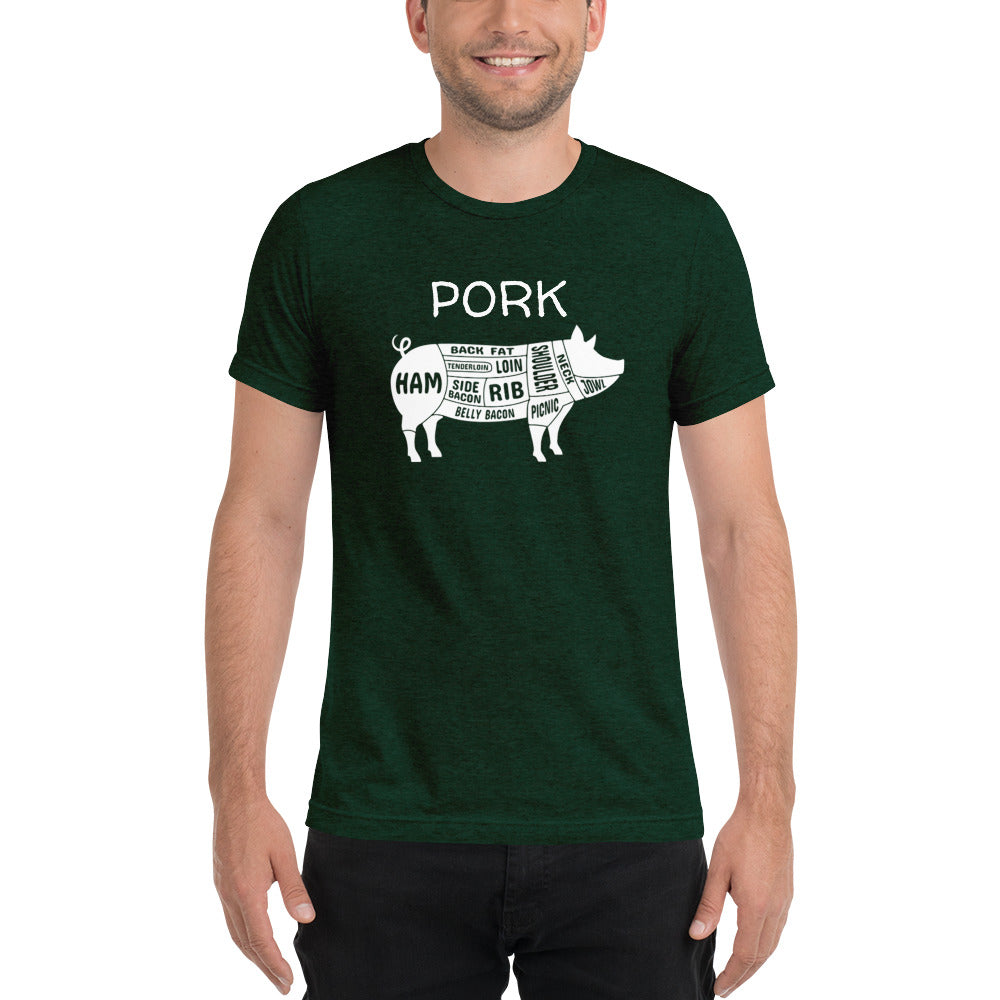 Pork Pig Butcher Chart Short Sleeve T-Shirt