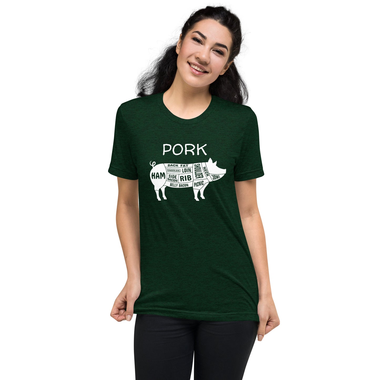 Pork Pig Butcher Chart Short Sleeve T-Shirt