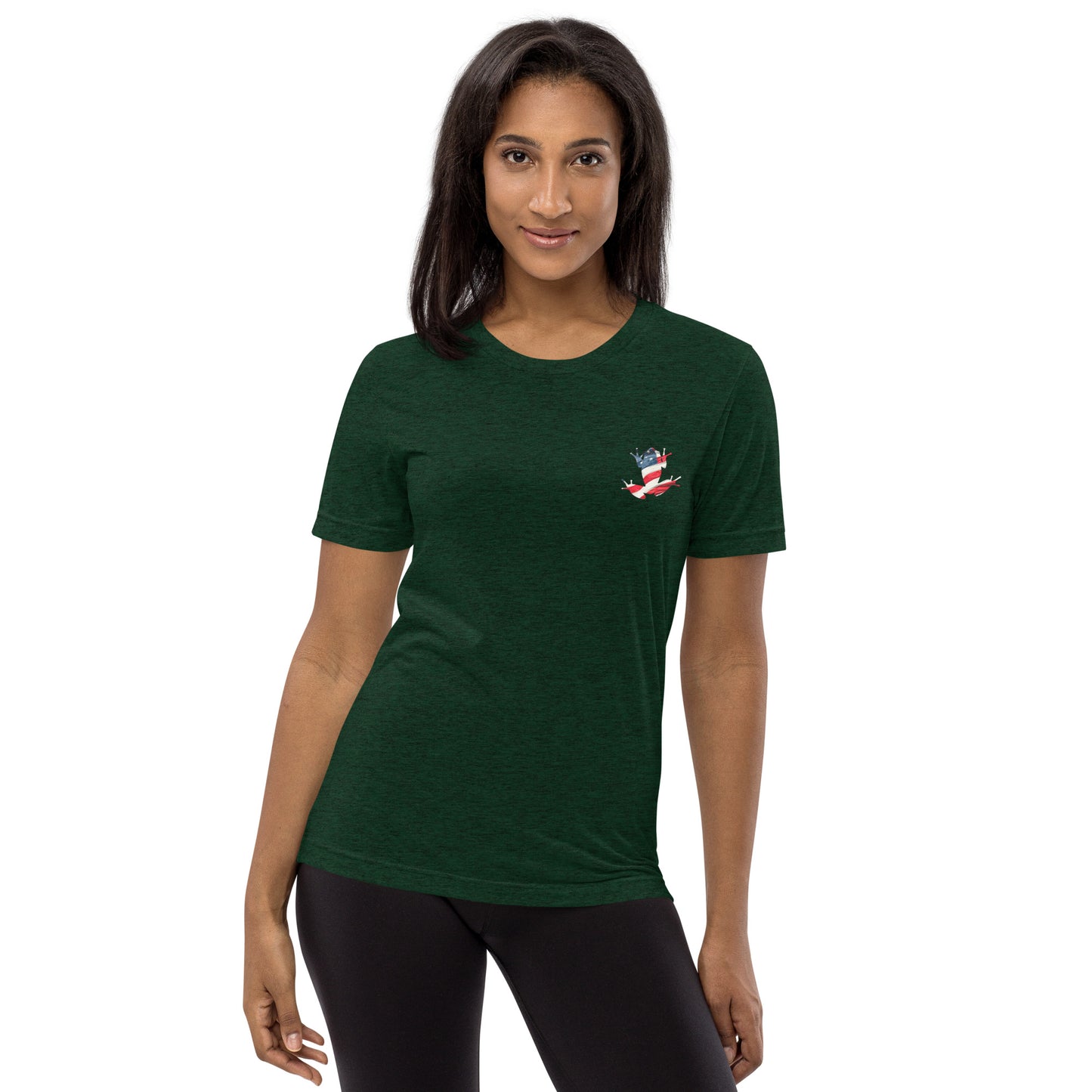 American Frog in Forest Green Short Sleeve T-Shirt