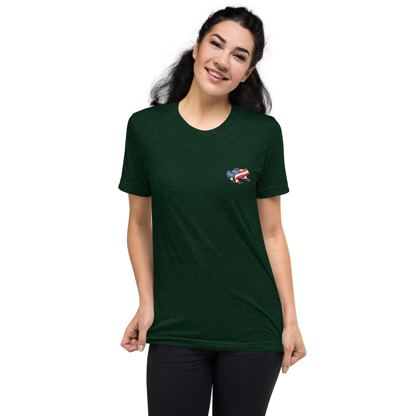 American Frog in Forest Green Short Sleeve T-Shirt