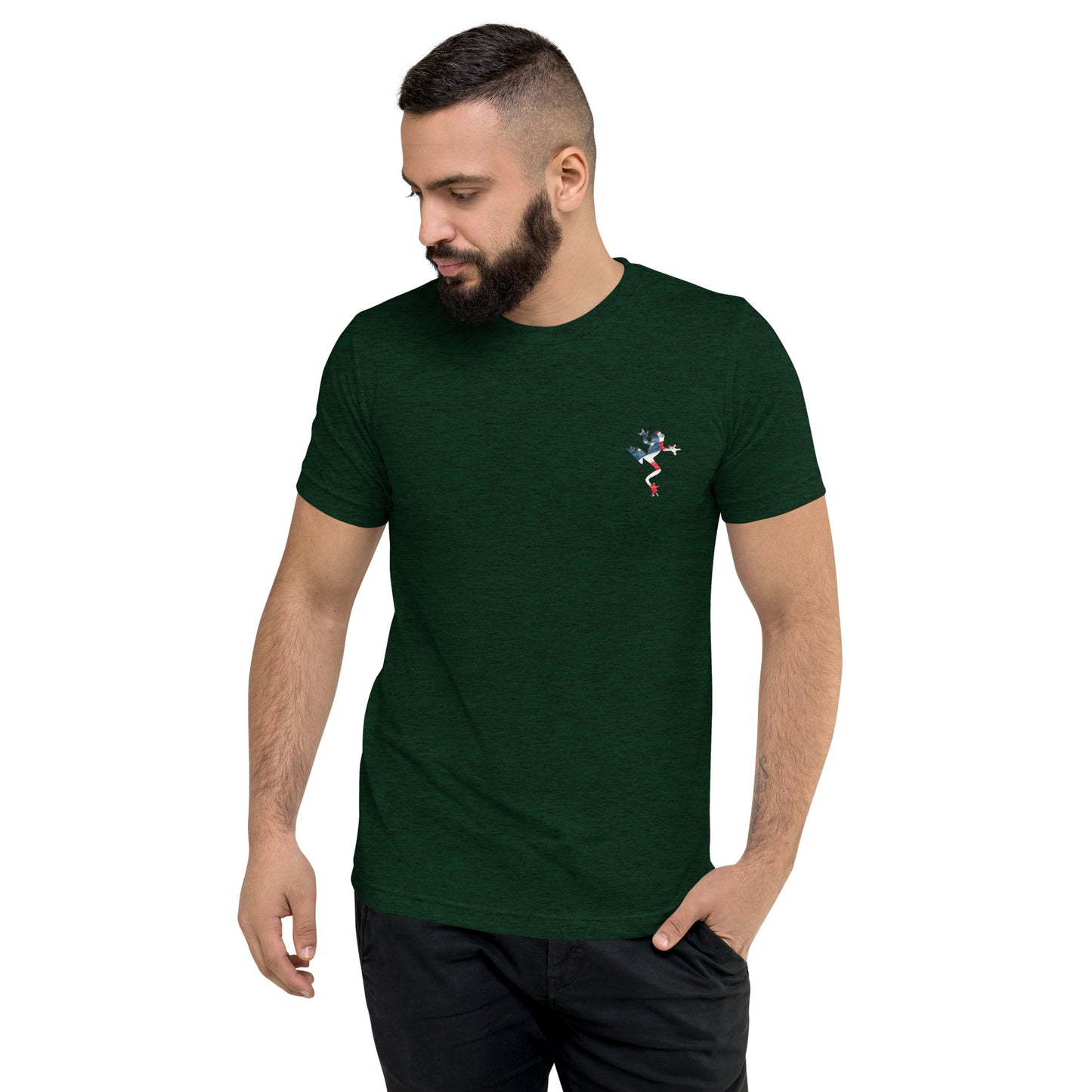 American Frog in Forest Green Short Sleeve T-Shirt