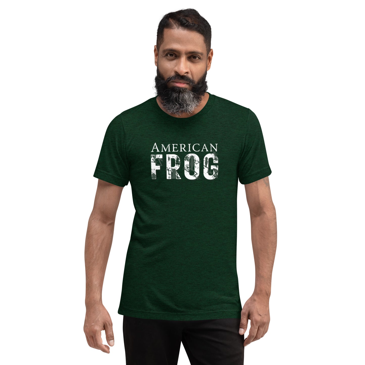 American Frog in Forest Green Short Sleeve T-Shirt