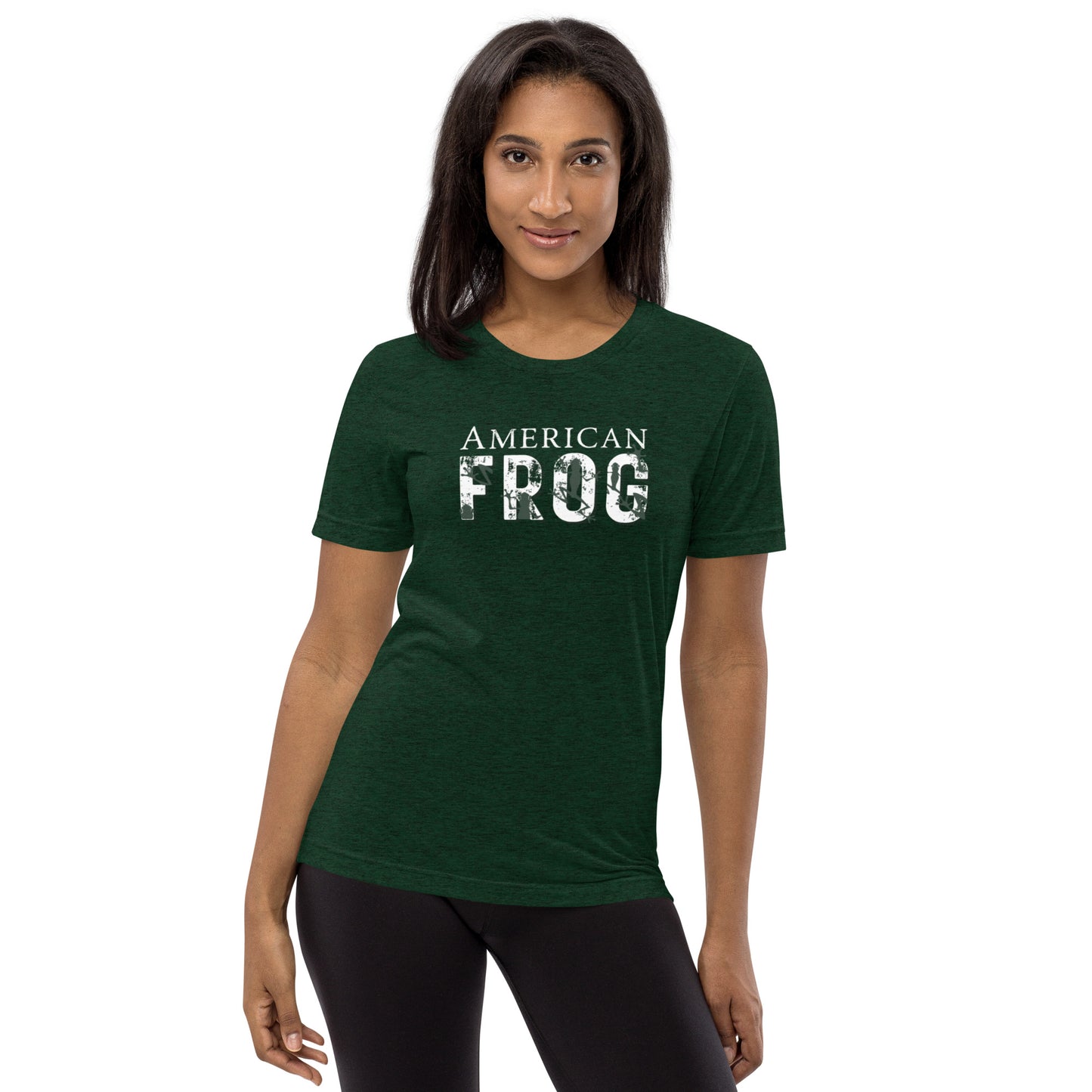 American Frog in Forest Green Short Sleeve T-Shirt