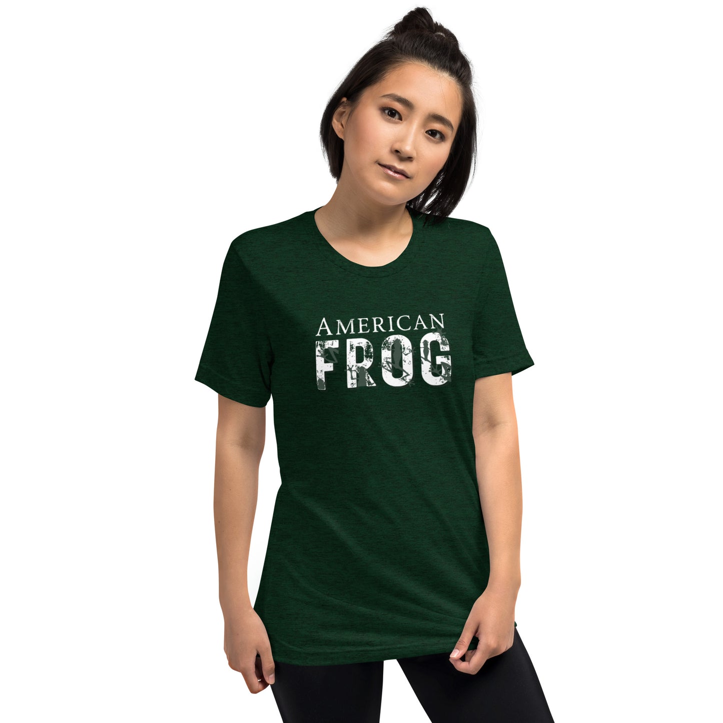 American Frog in Forest Green Short Sleeve T-Shirt