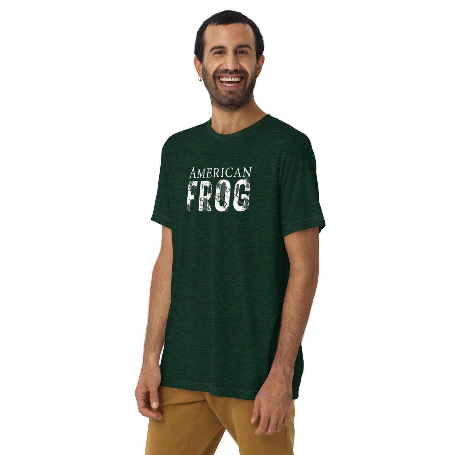 American Frog in Forest Green Short Sleeve T-Shirt