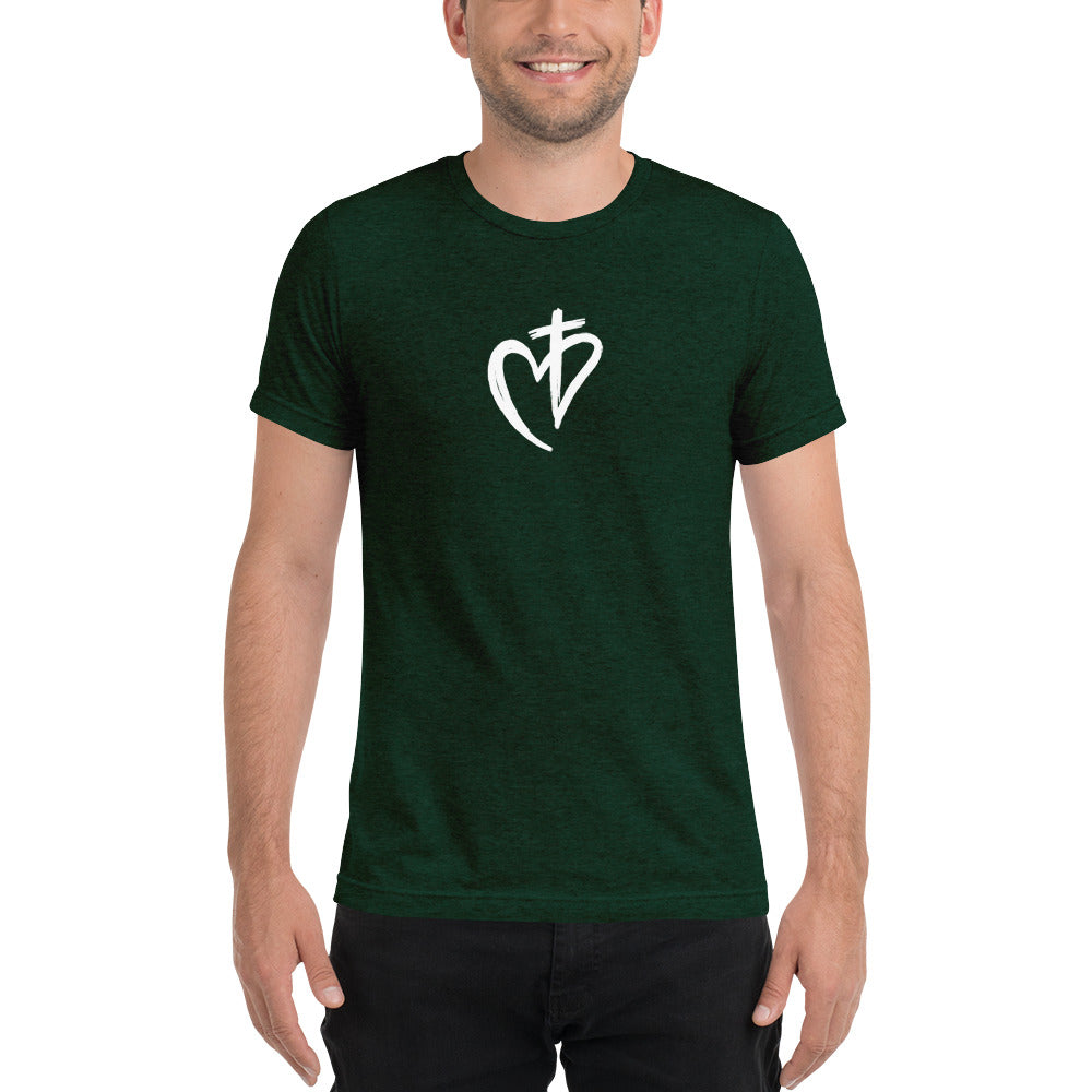 Heart with Cross Short Sleeve T-Shirt