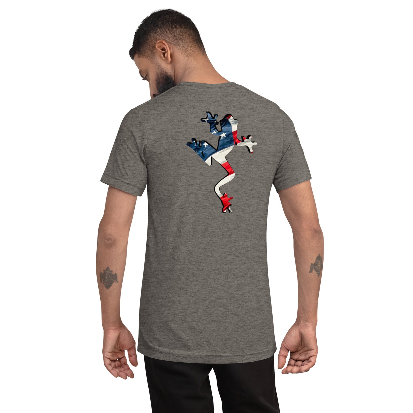 American Frog in Dark Gray Short Sleeve T-Shirt