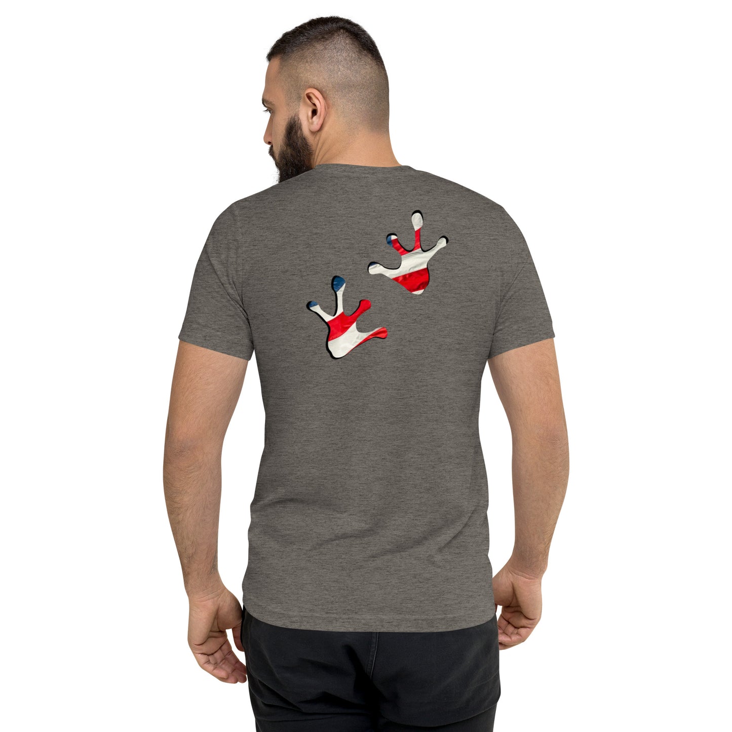 American Frog in Dark Gray Short Sleeve T-Shirt