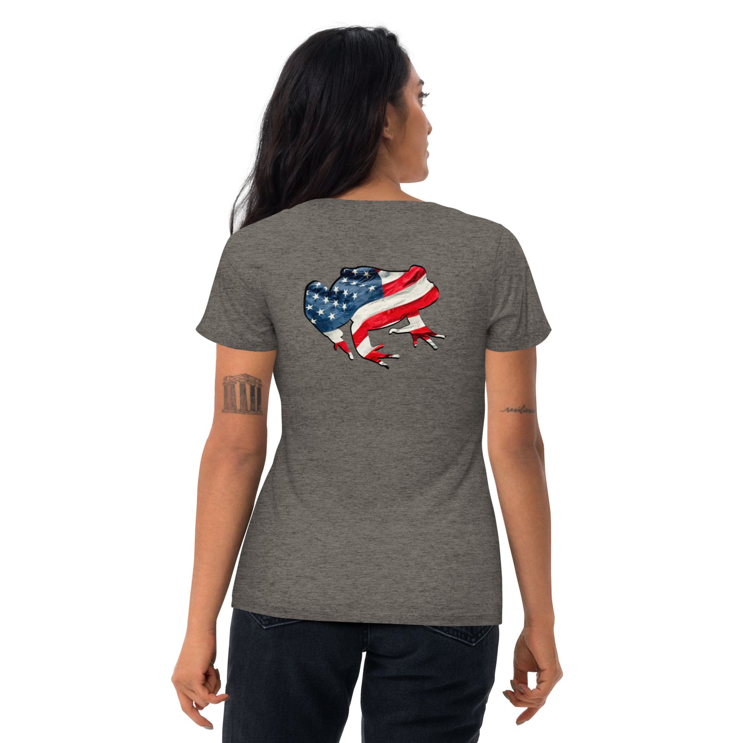 American Frog in Dark Gray Short Sleeve T-Shirt