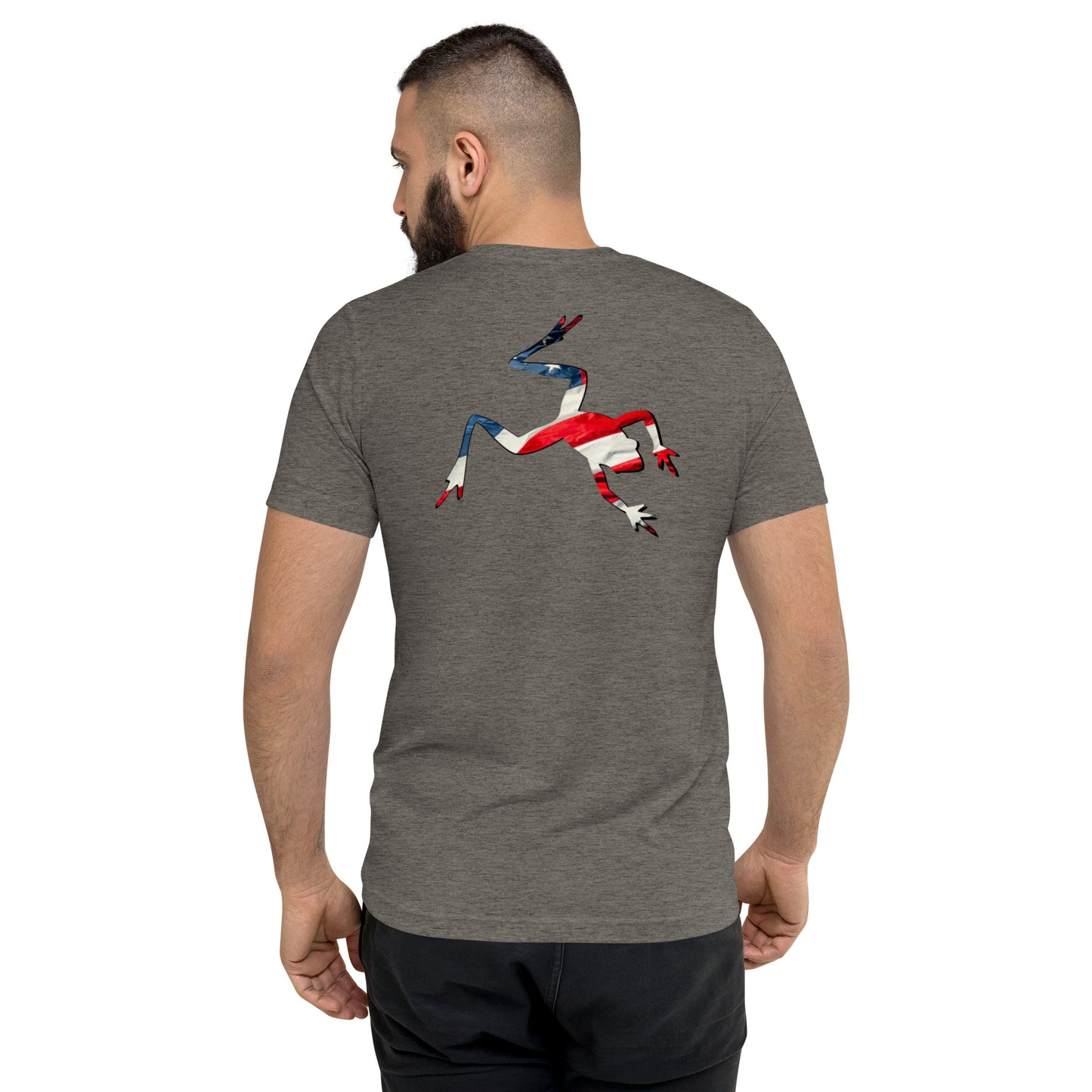 American Frog in Dark Gray Short Sleeve T-Shirt