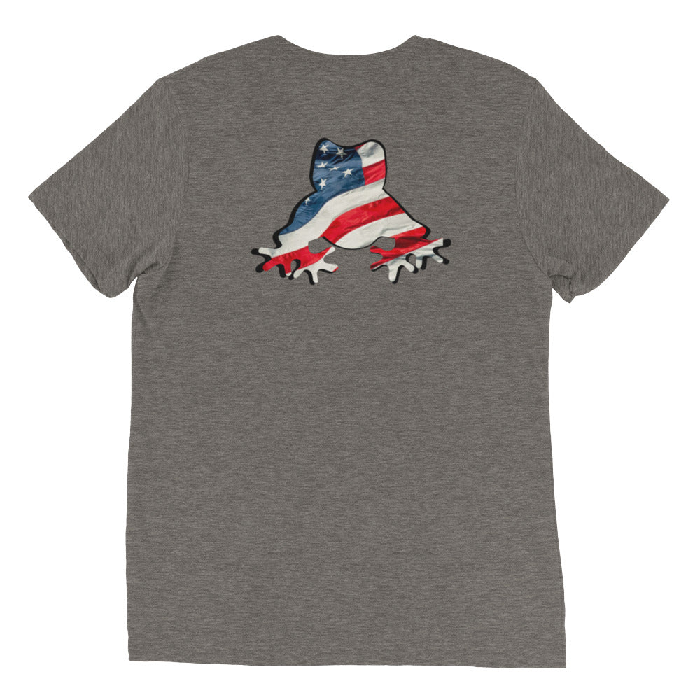 American Frog in Dark Gray Short Sleeve T-Shirt