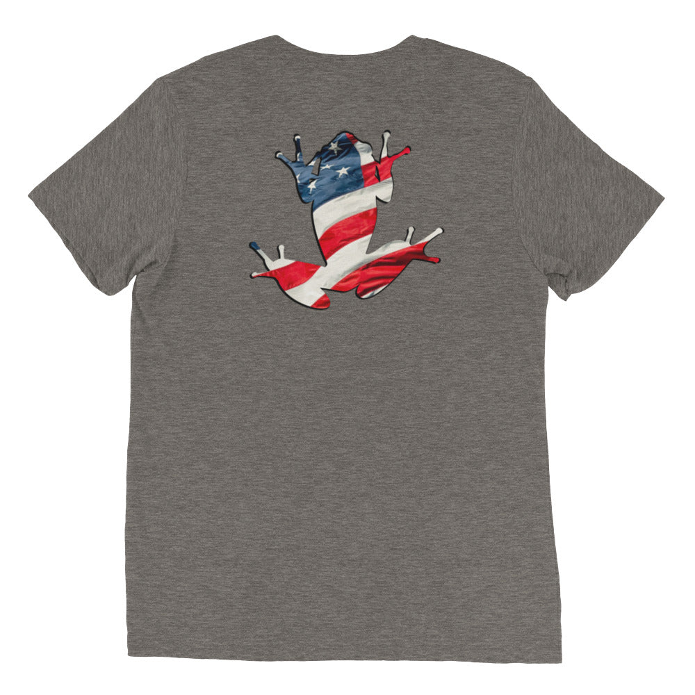 American Frog in Dark Gray Short Sleeve T-Shirt