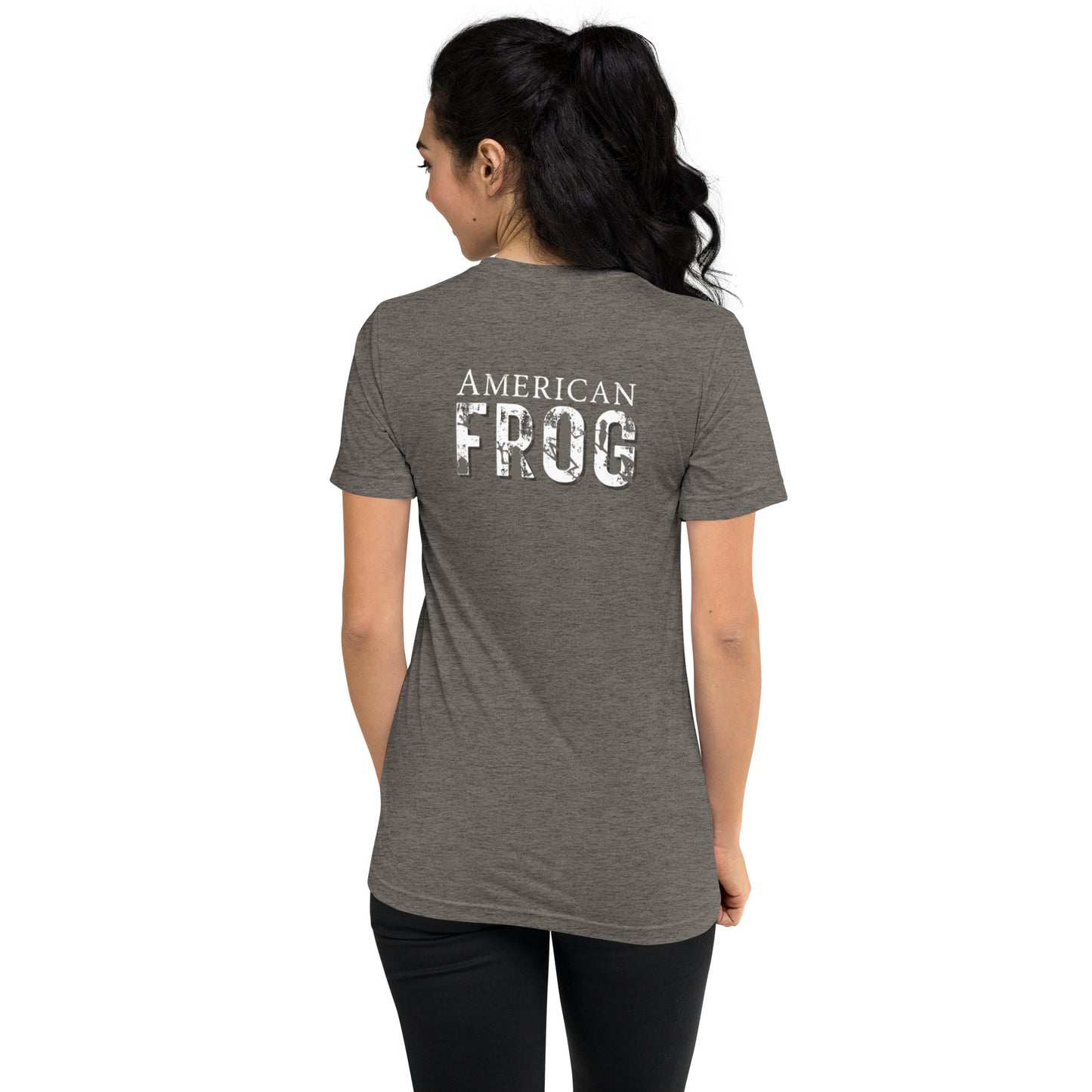 American Frog in Dark Gray Short Sleeve T-Shirt