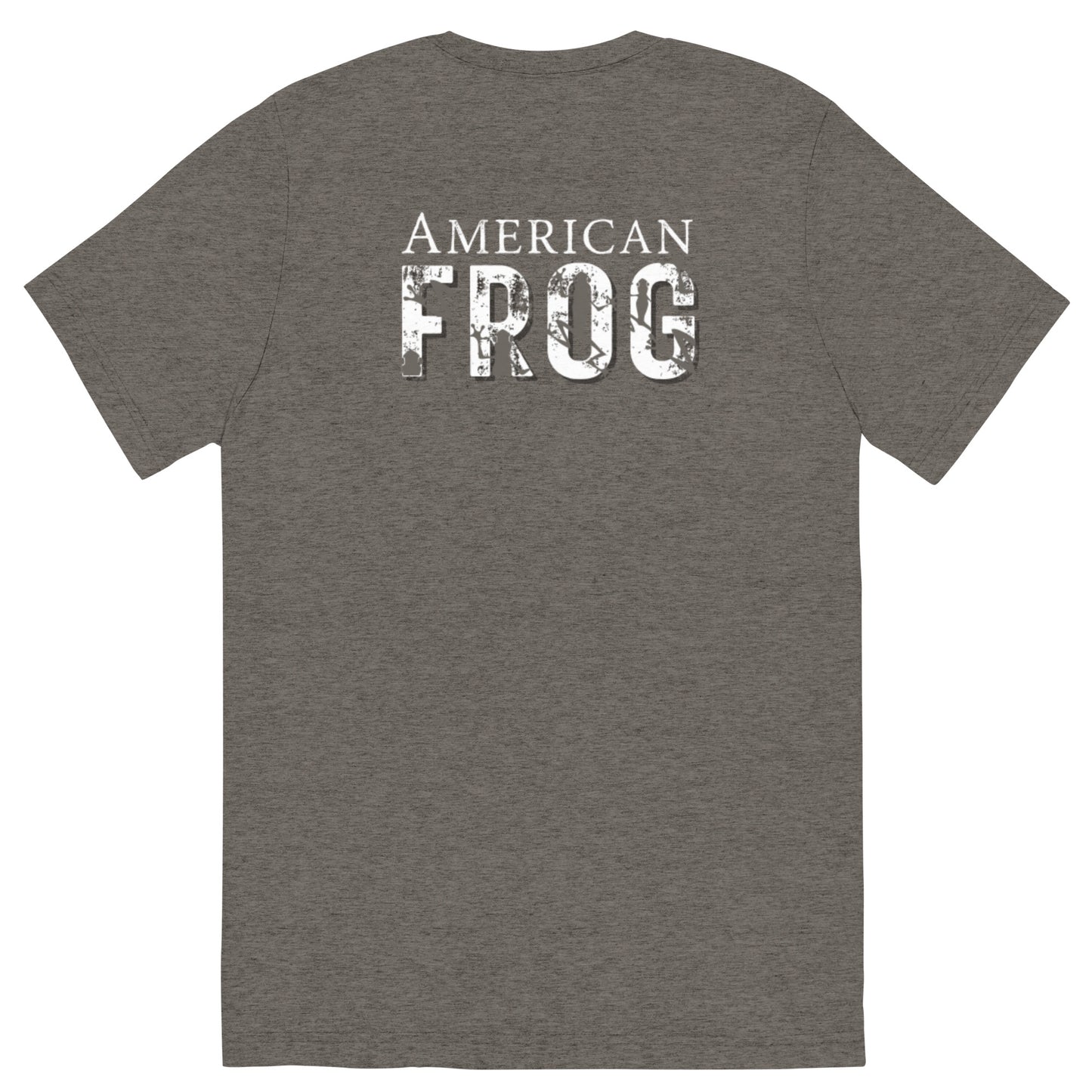 American Frog in Dark Gay Short Sleeve T-Shirt