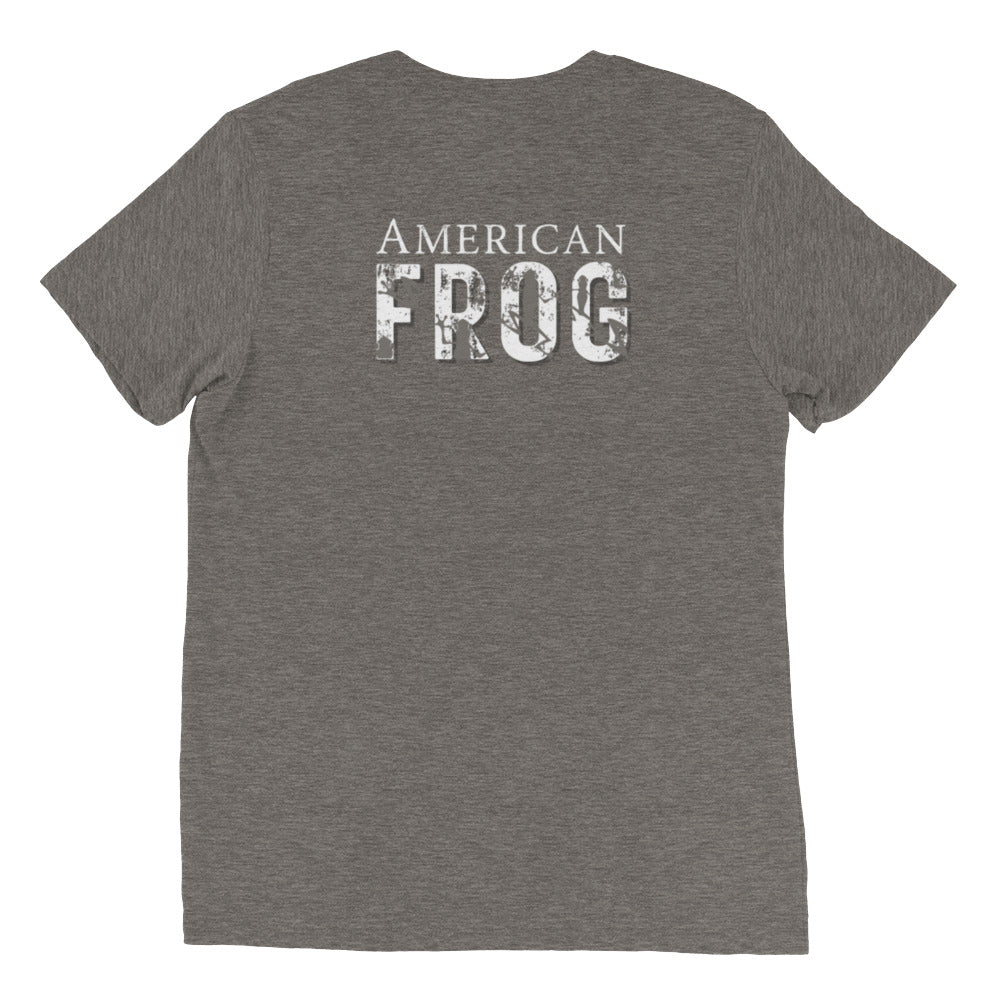 American Frog in Dark Gay Short Sleeve T-Shirt