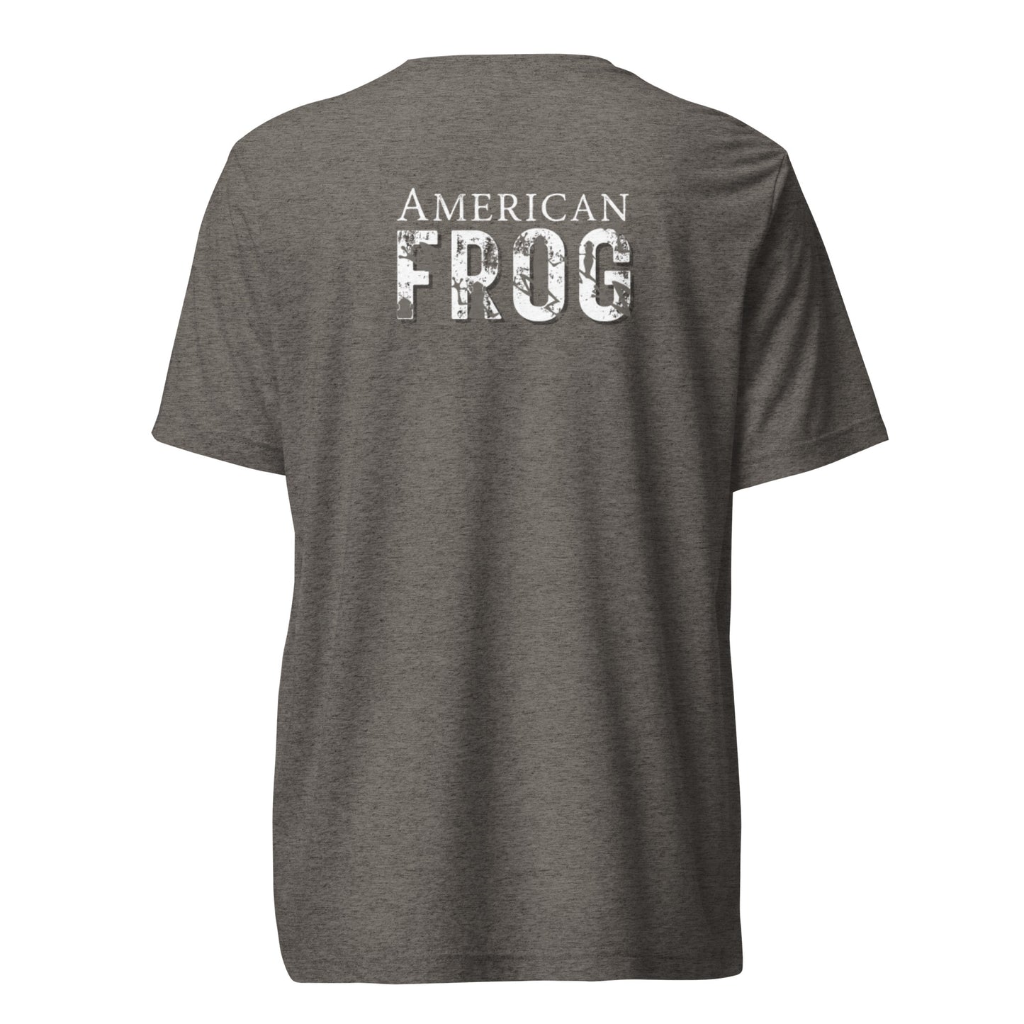 American Frog in Dark Gay Short Sleeve T-Shirt