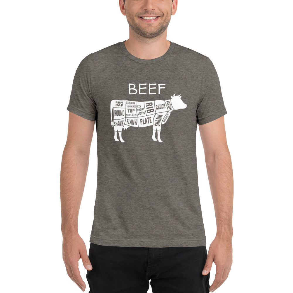 Beef Cow Butcher Chart Short Sleeve T-Shirt