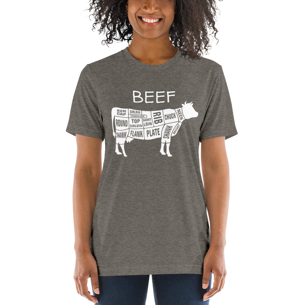 Beef Cow Butcher Chart Short Sleeve T-Shirt