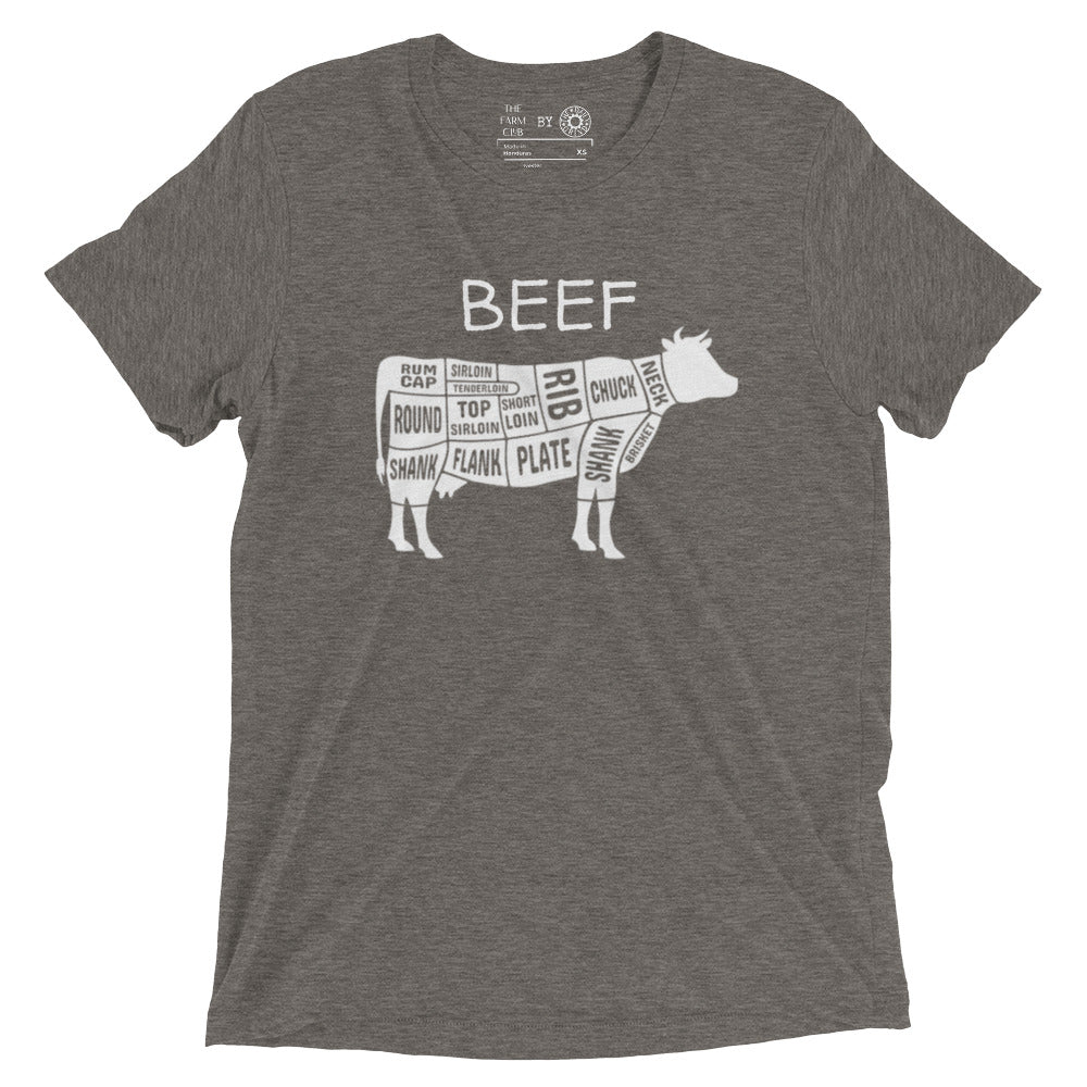 Beef Cow Butcher Chart Short Sleeve T-Shirt