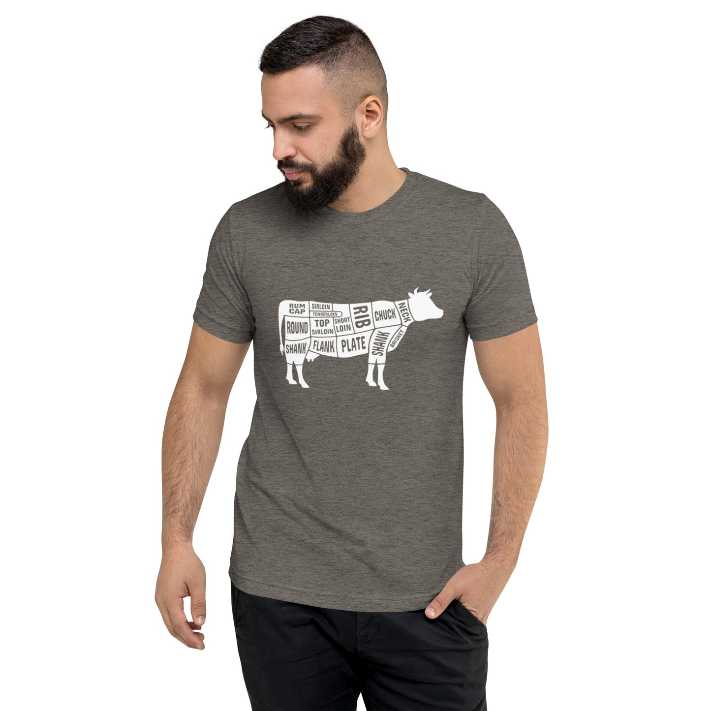 Cow Butcher Chart Short Sleeve T-Shirt