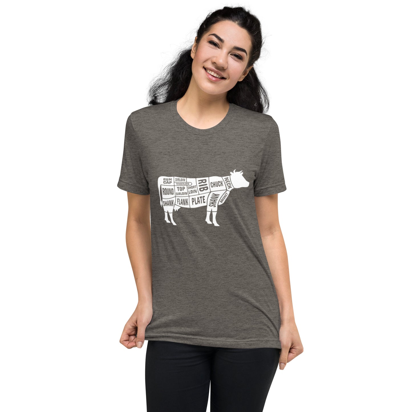 Cow Butcher Chart Short Sleeve T-Shirt