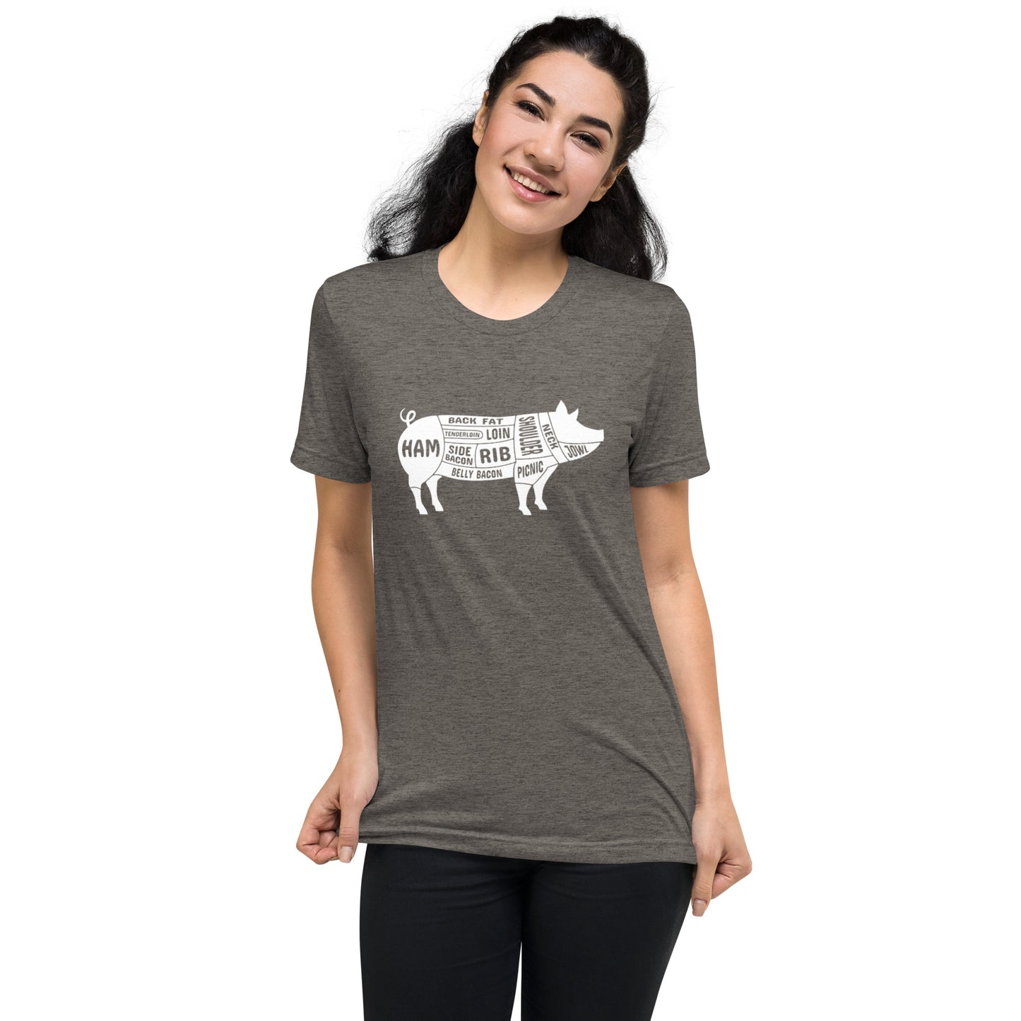 Pig Butcher Chart Short Sleeve T-Shirt