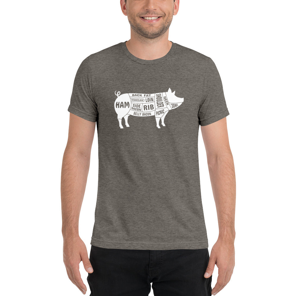 Pig Butcher Chart Short Sleeve T-Shirt