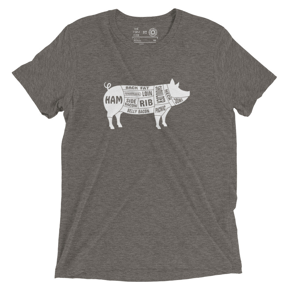 Pig Butcher Chart Short Sleeve T-Shirt