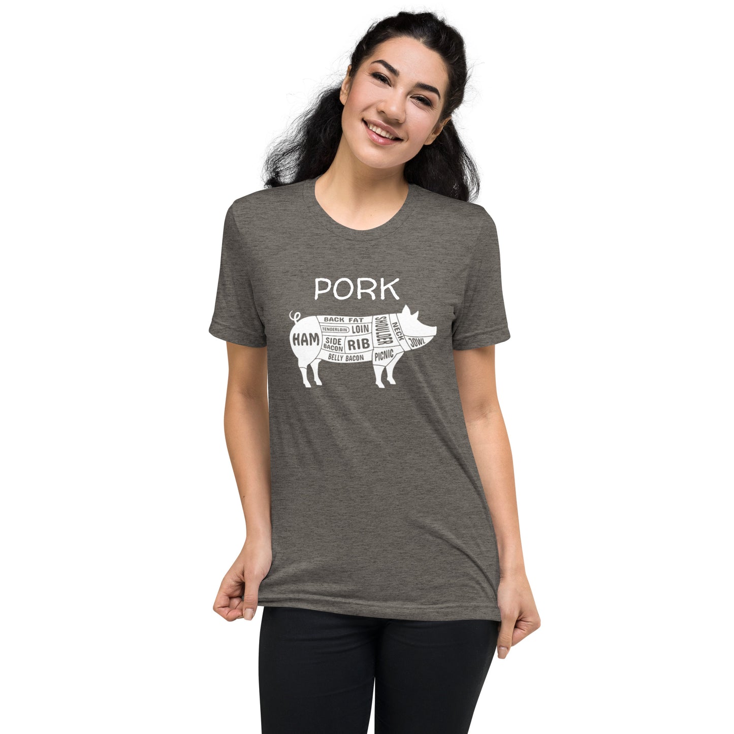 Pork Pig Butcher Chart Short Sleeve T-Shirt