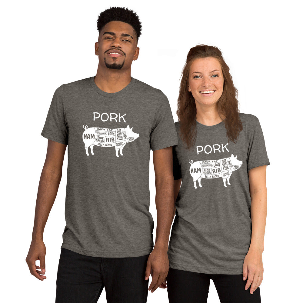 Pork Pig Butcher Chart Short Sleeve T-Shirt