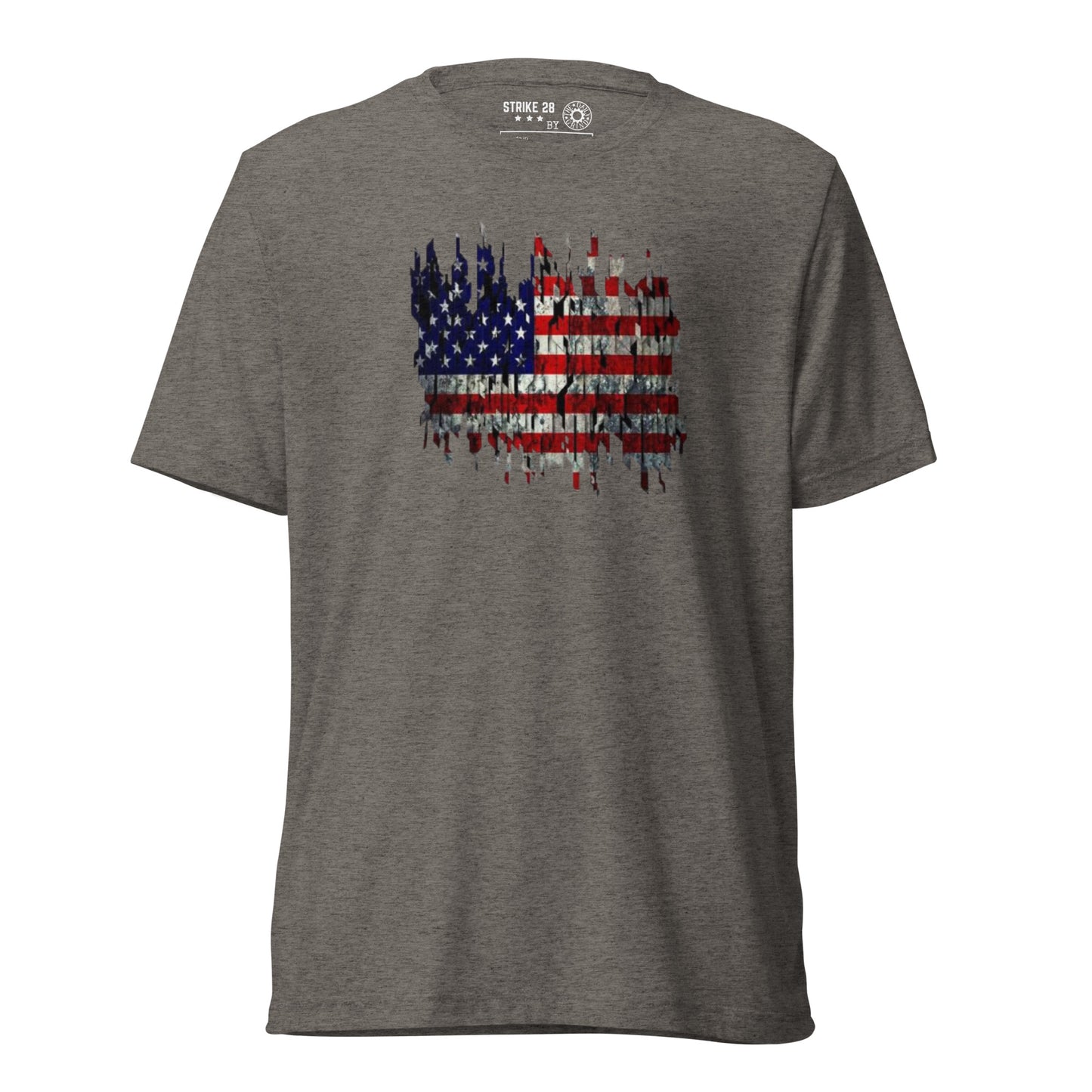 Torn American Flag Short Sleeve T-Shirt