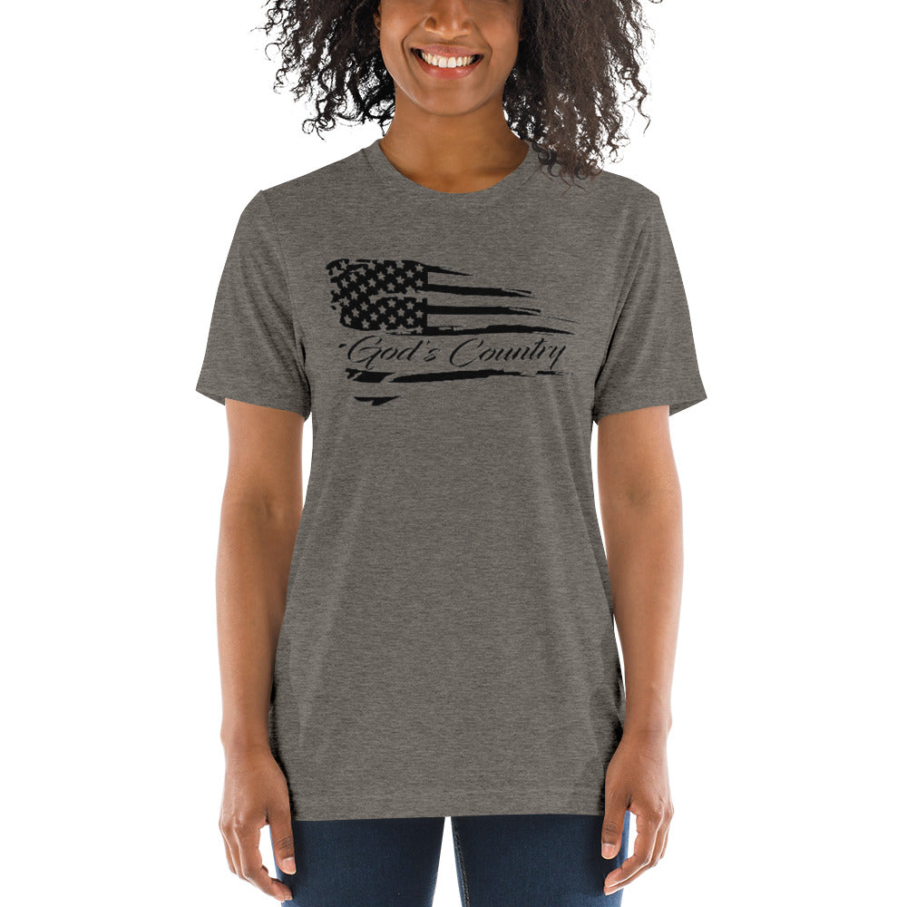 God’s Country American Flag Short Sleeve T-Shirt