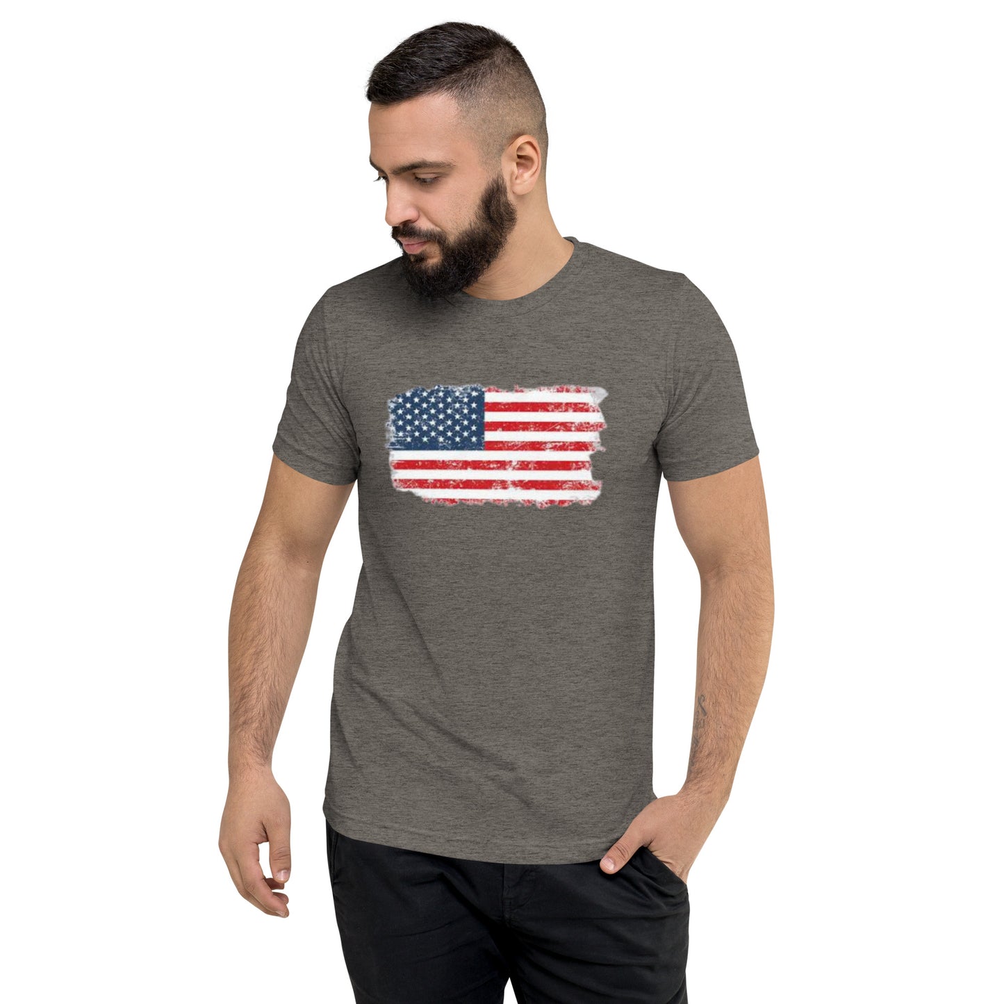 Color American Flag Short Sleeve T-Shirt