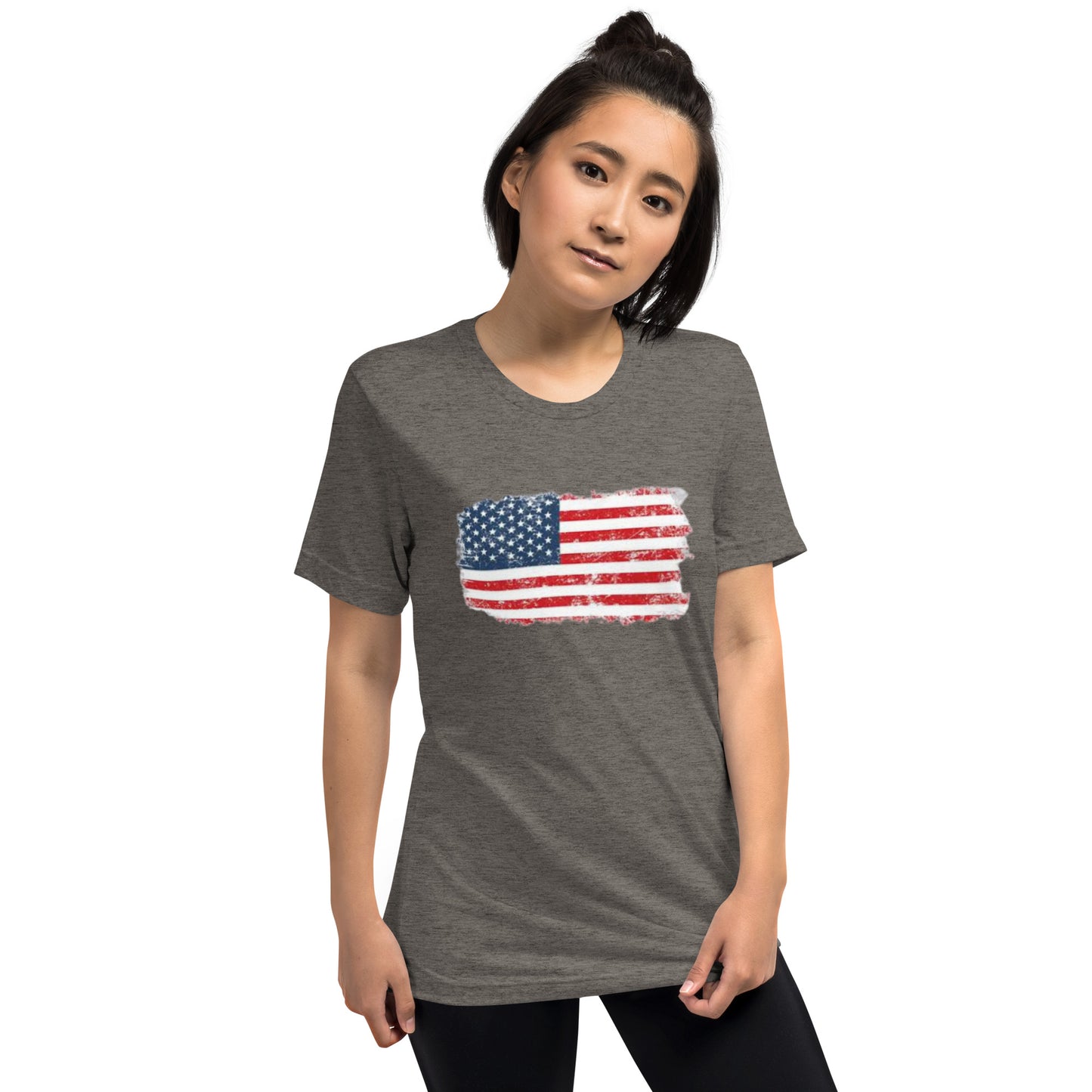 Color American Flag Short Sleeve T-Shirt