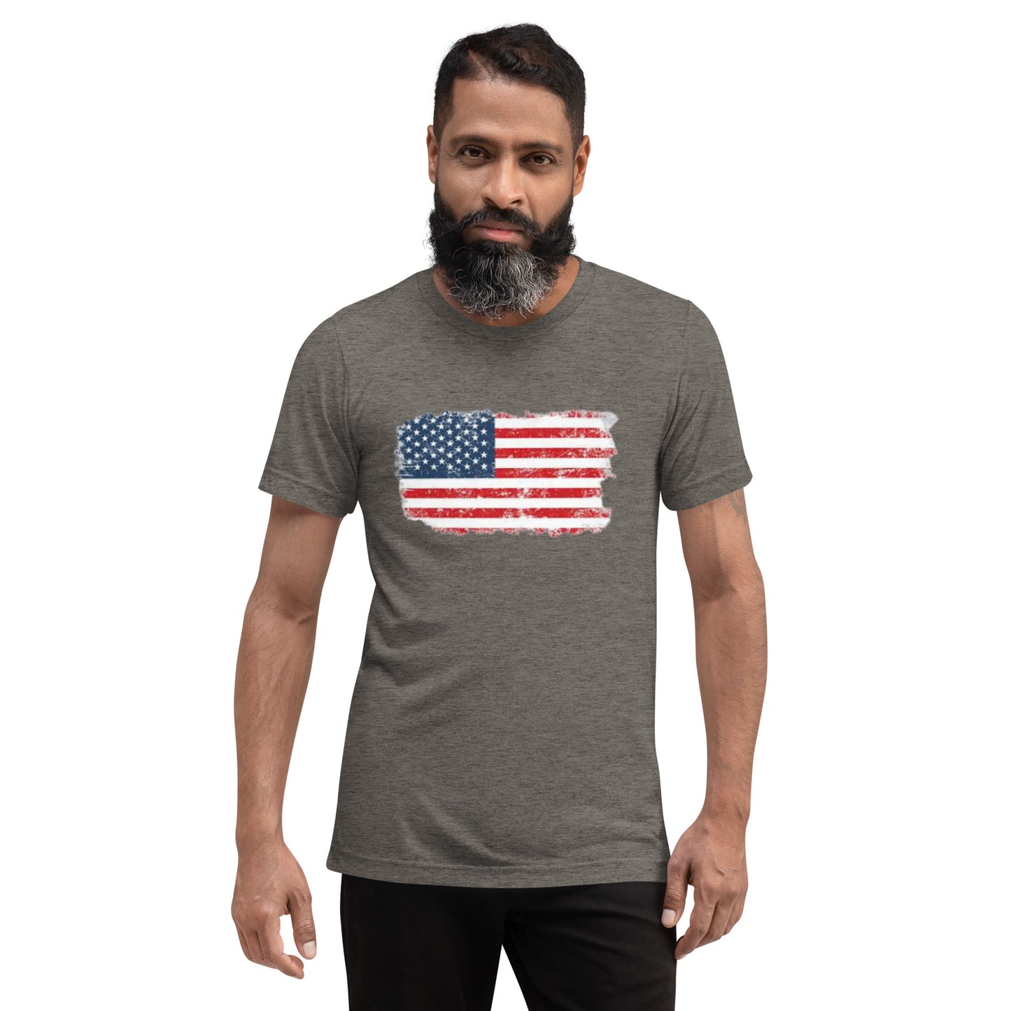 Color American Flag Short Sleeve T-Shirt