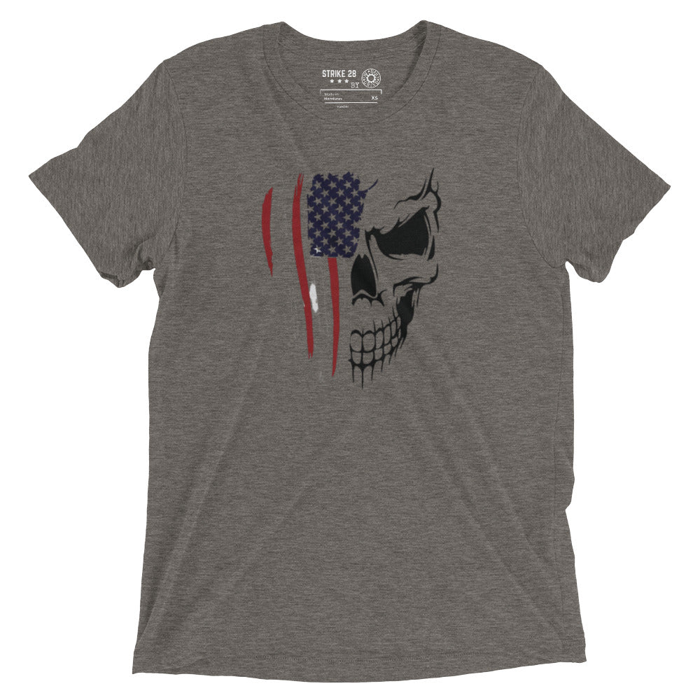 American Molon Labe Skull Short Sleeve T-Shirt