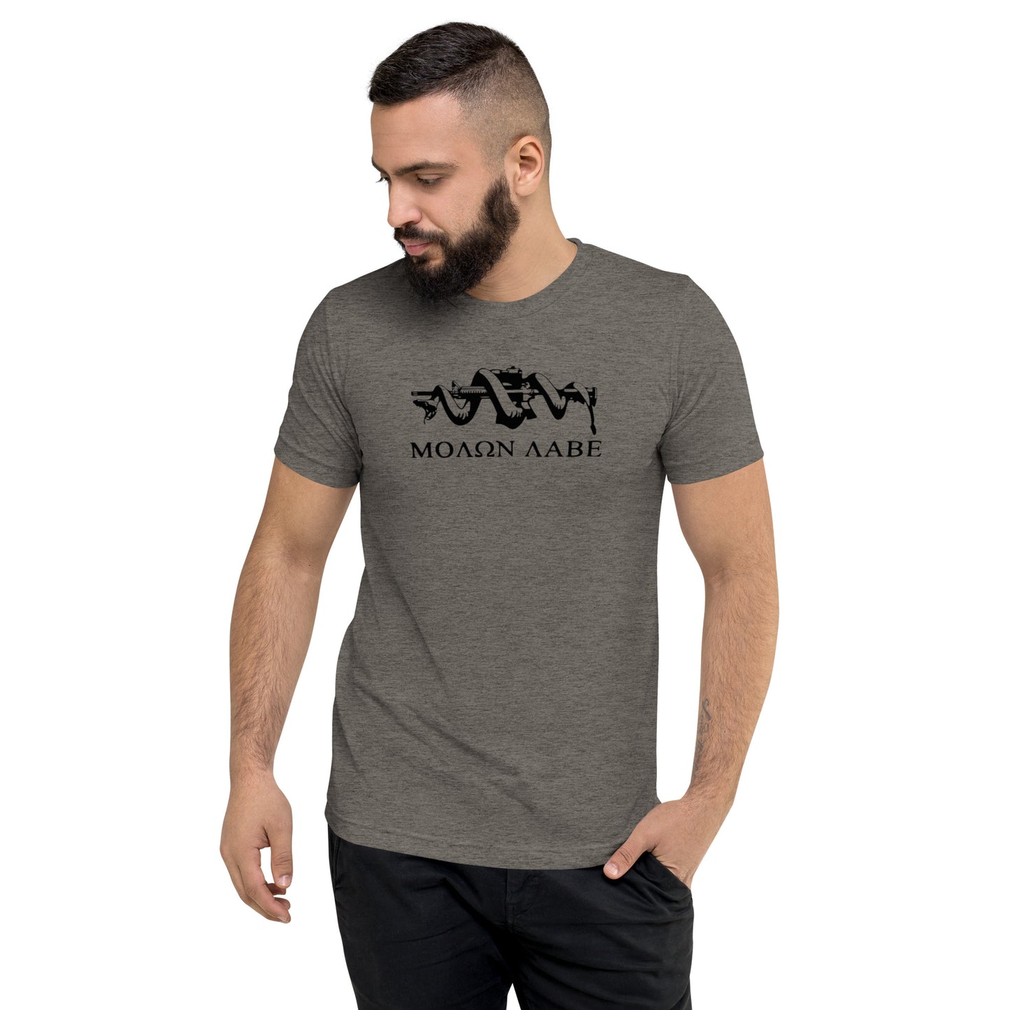 Molon Labe Snake & Rifle Short Sleeve T-Shirt