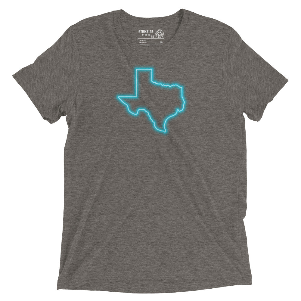 Neon Blue Texas Short Sleeve T-Shirt