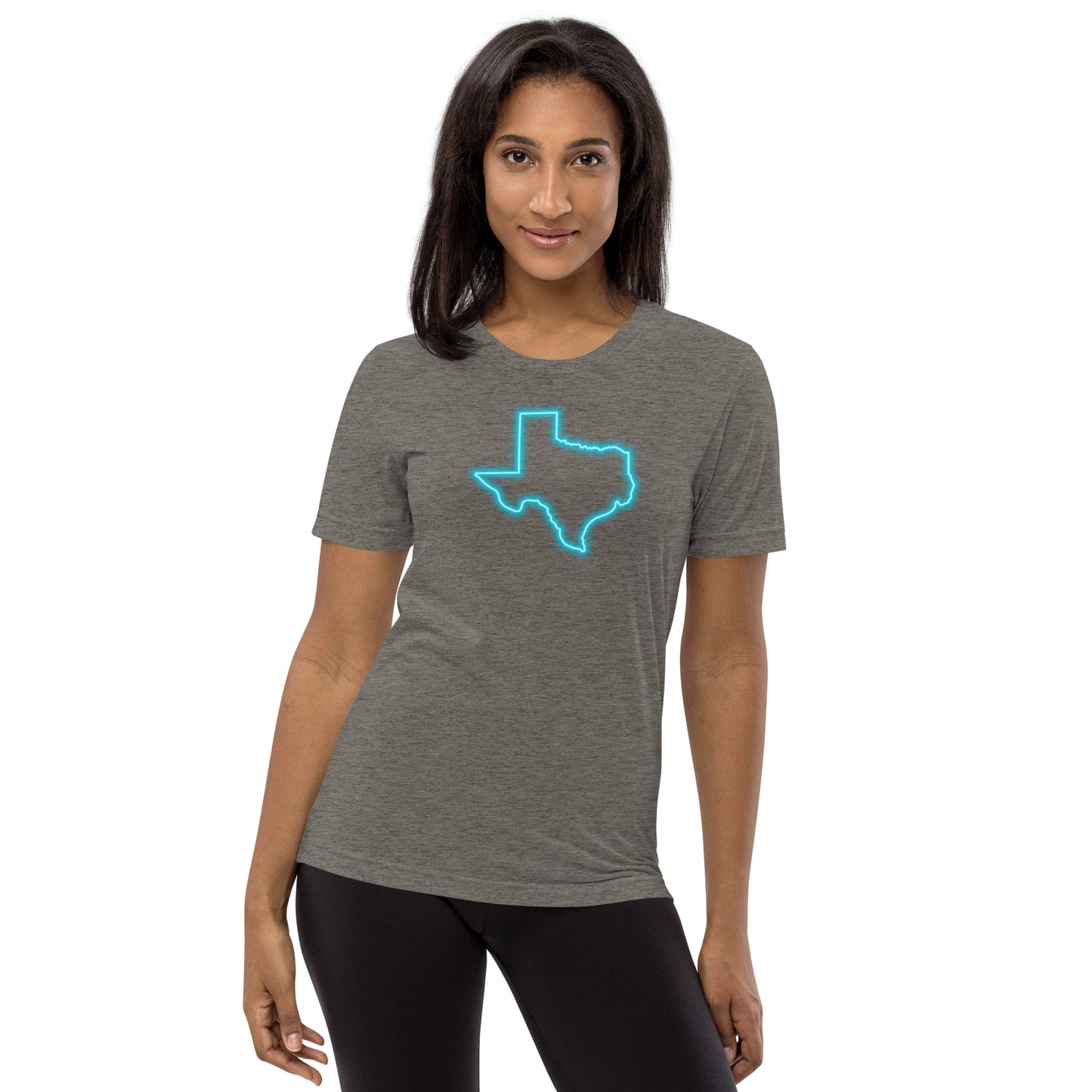 Neon Blue Texas Short Sleeve T-Shirt