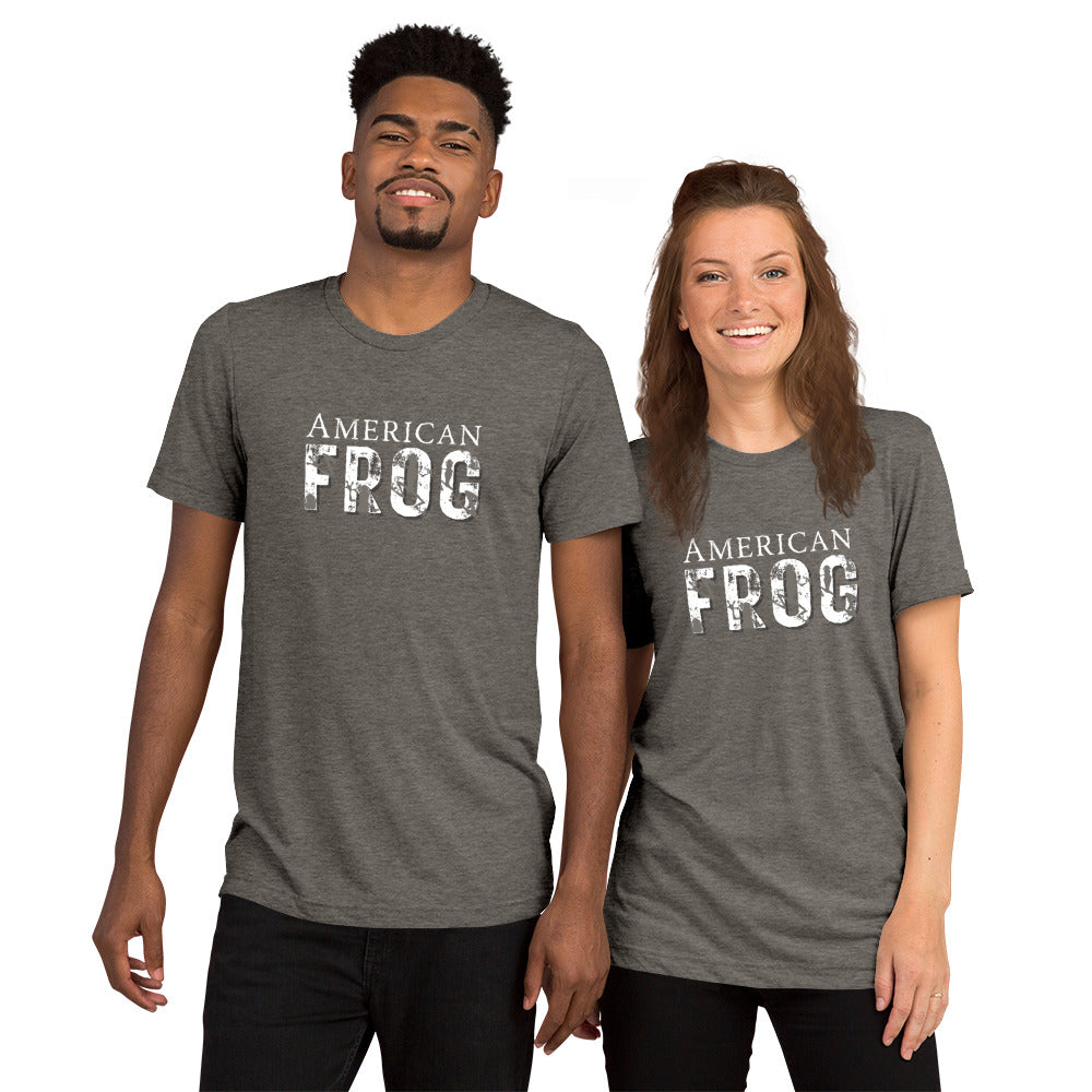 American Frog in Dark Gray Short Sleeve T-Shirt