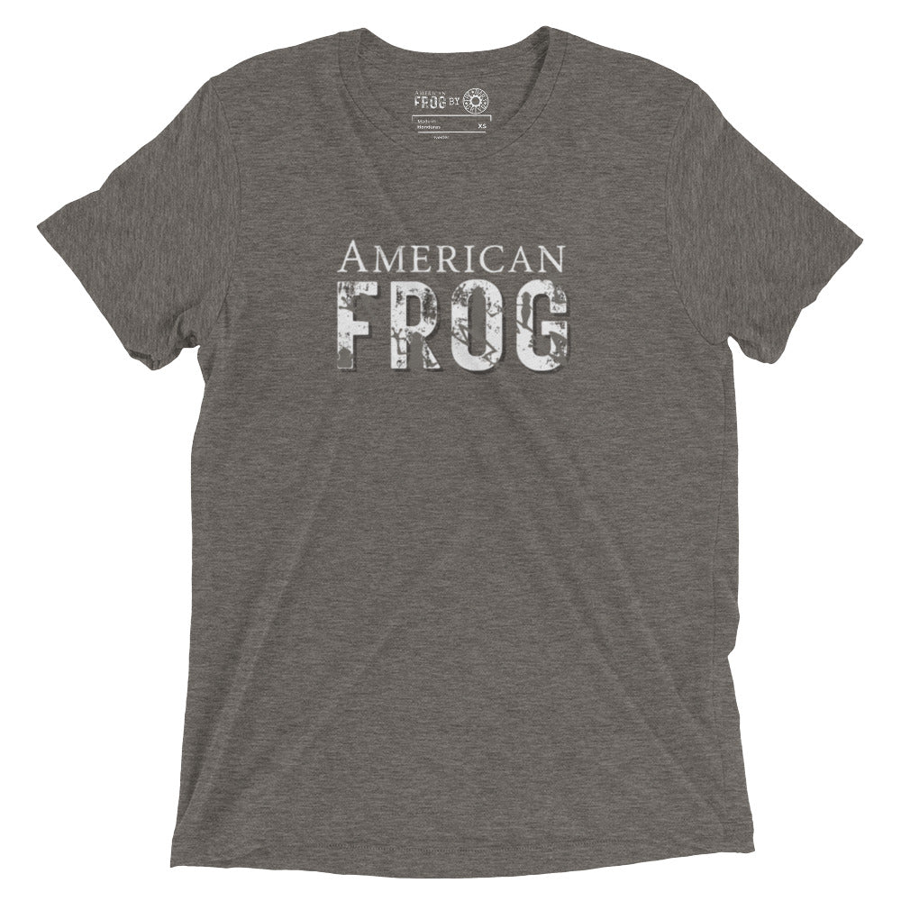 American Frog in Dark Gray Short Sleeve T-Shirt