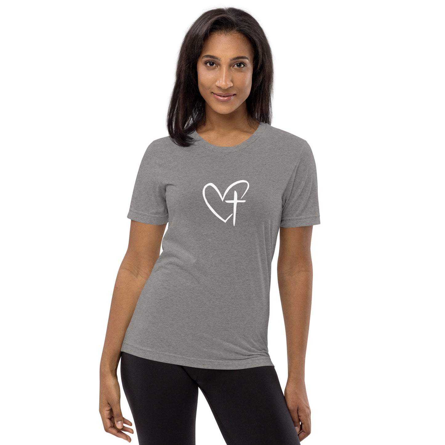 Heart w/ Cross Short Sleeve T-Shirt