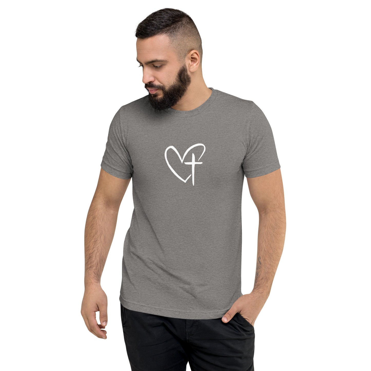 Heart w/ Cross Short Sleeve T-Shirt