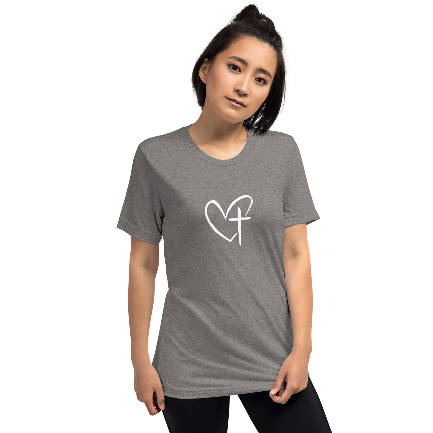 Heart w/ Cross Short Sleeve T-Shirt