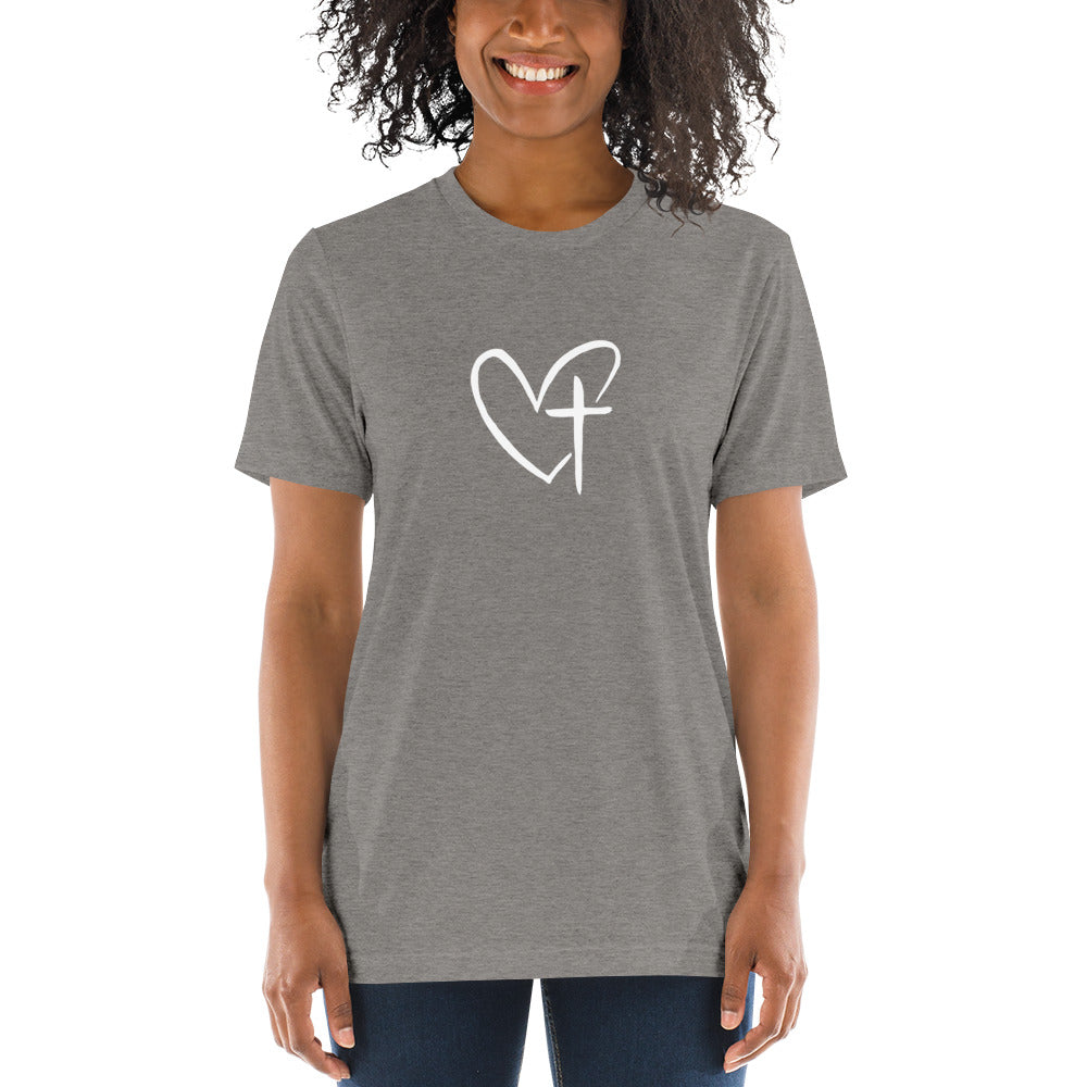 Heart w/ Cross Short Sleeve T-Shirt