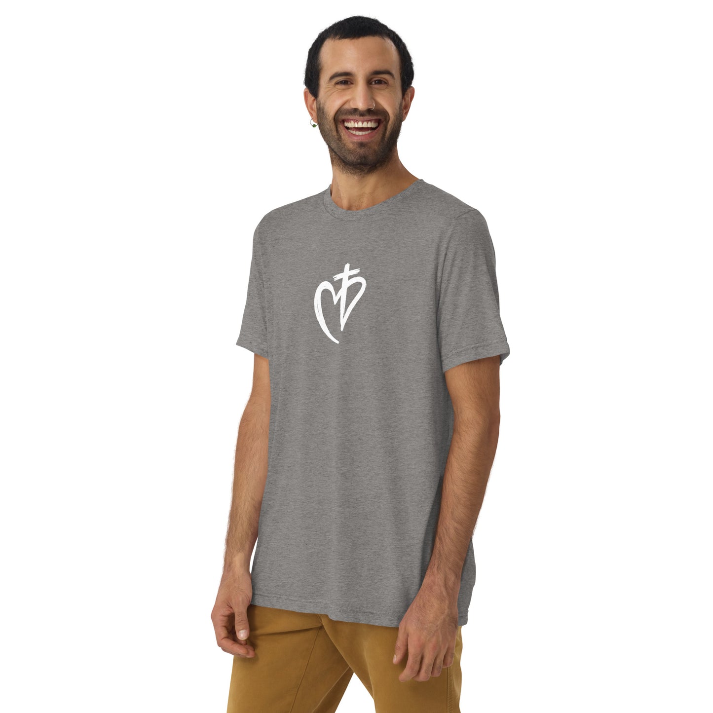 Heart with Cross Short Sleeve T-Shirt