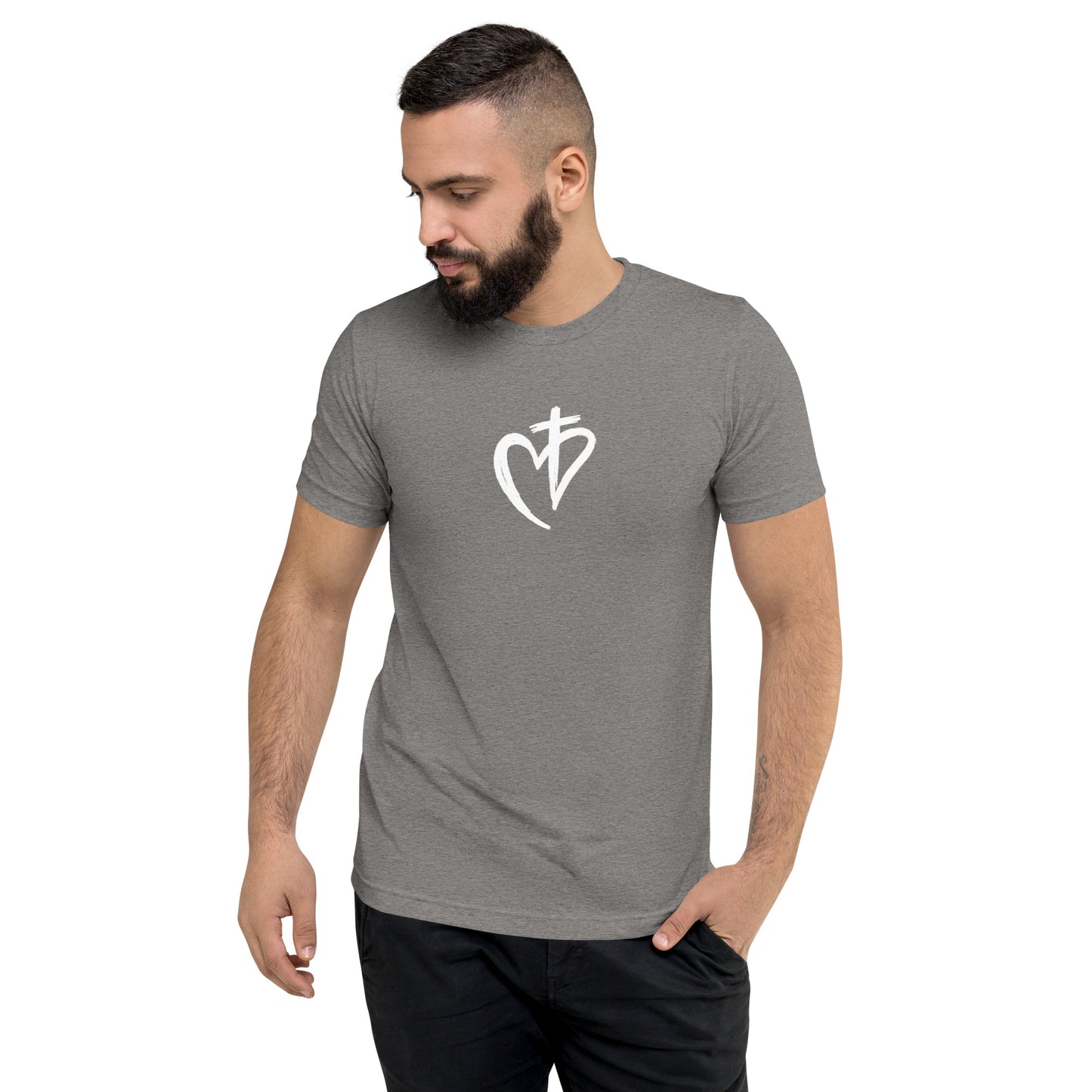 Heart with Cross Short Sleeve T-Shirt