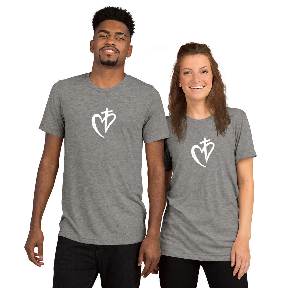 Heart with Cross Short Sleeve T-Shirt