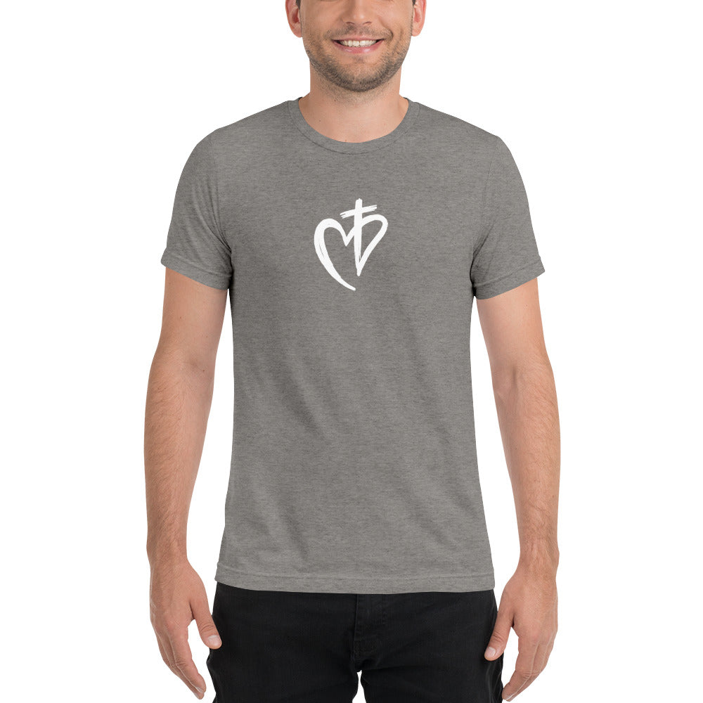 Heart with Cross Short Sleeve T-Shirt